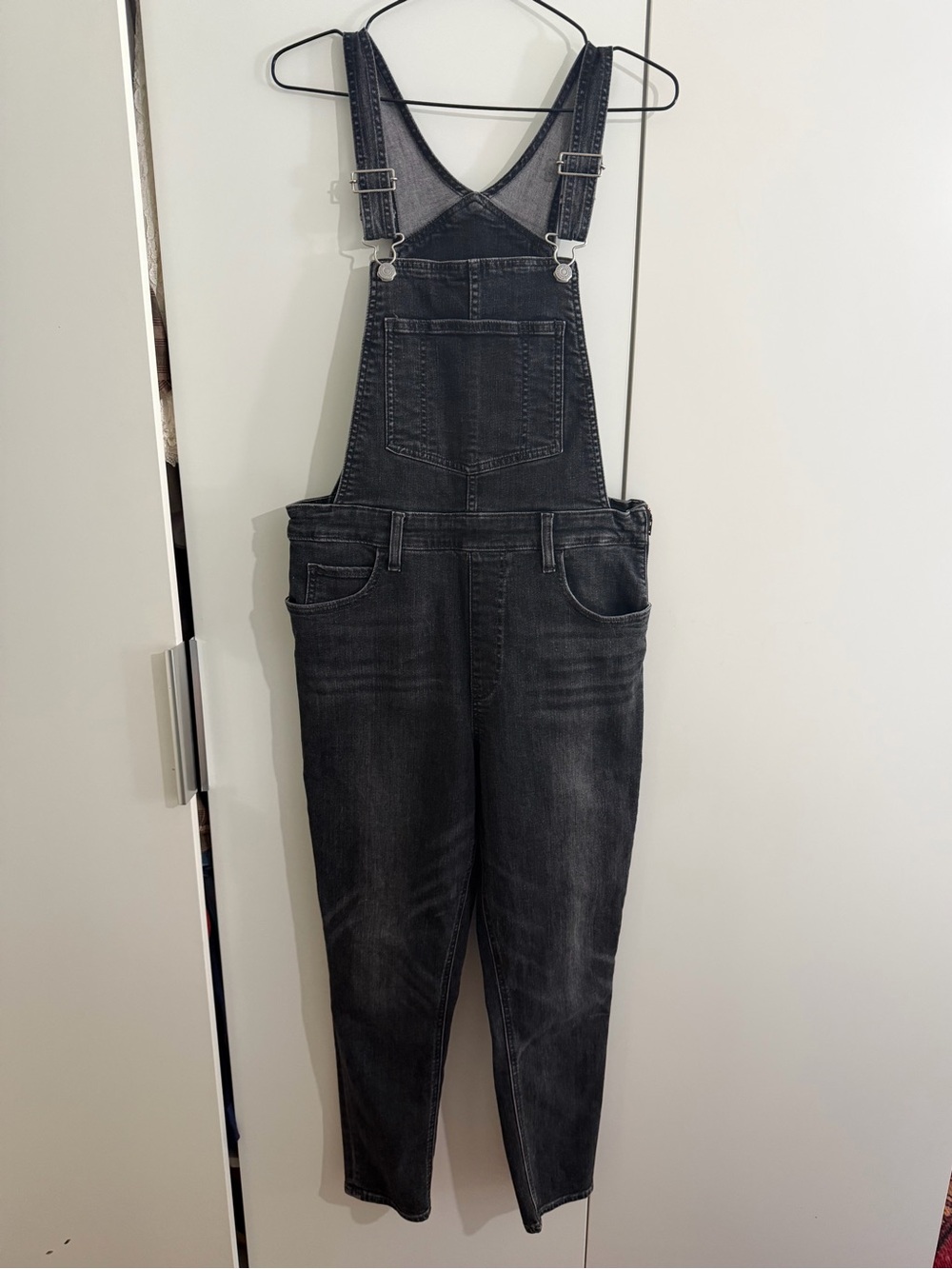 Levi's Premium Black charcoal Washed Denim Overalls - 32